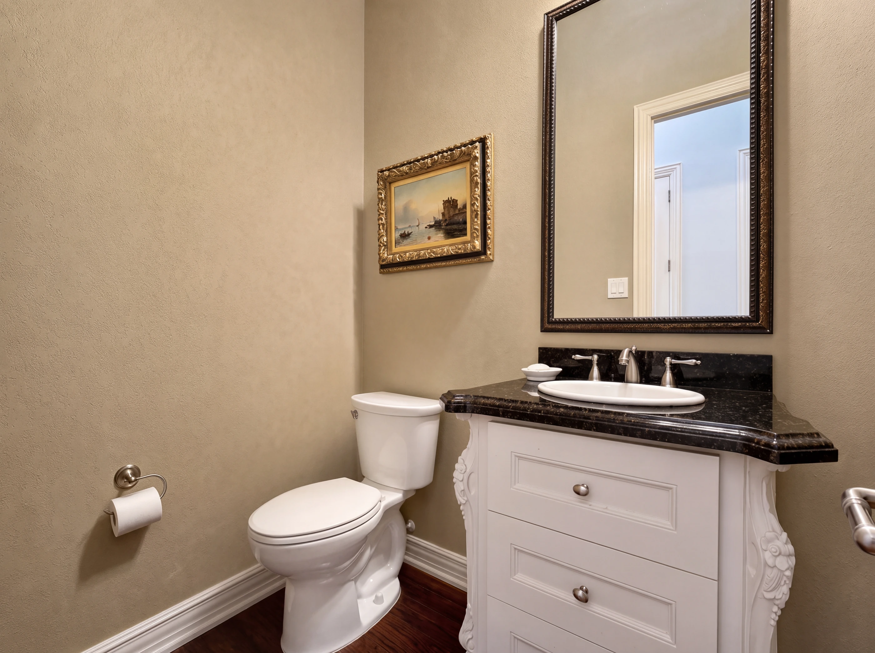 Main-level powder bath