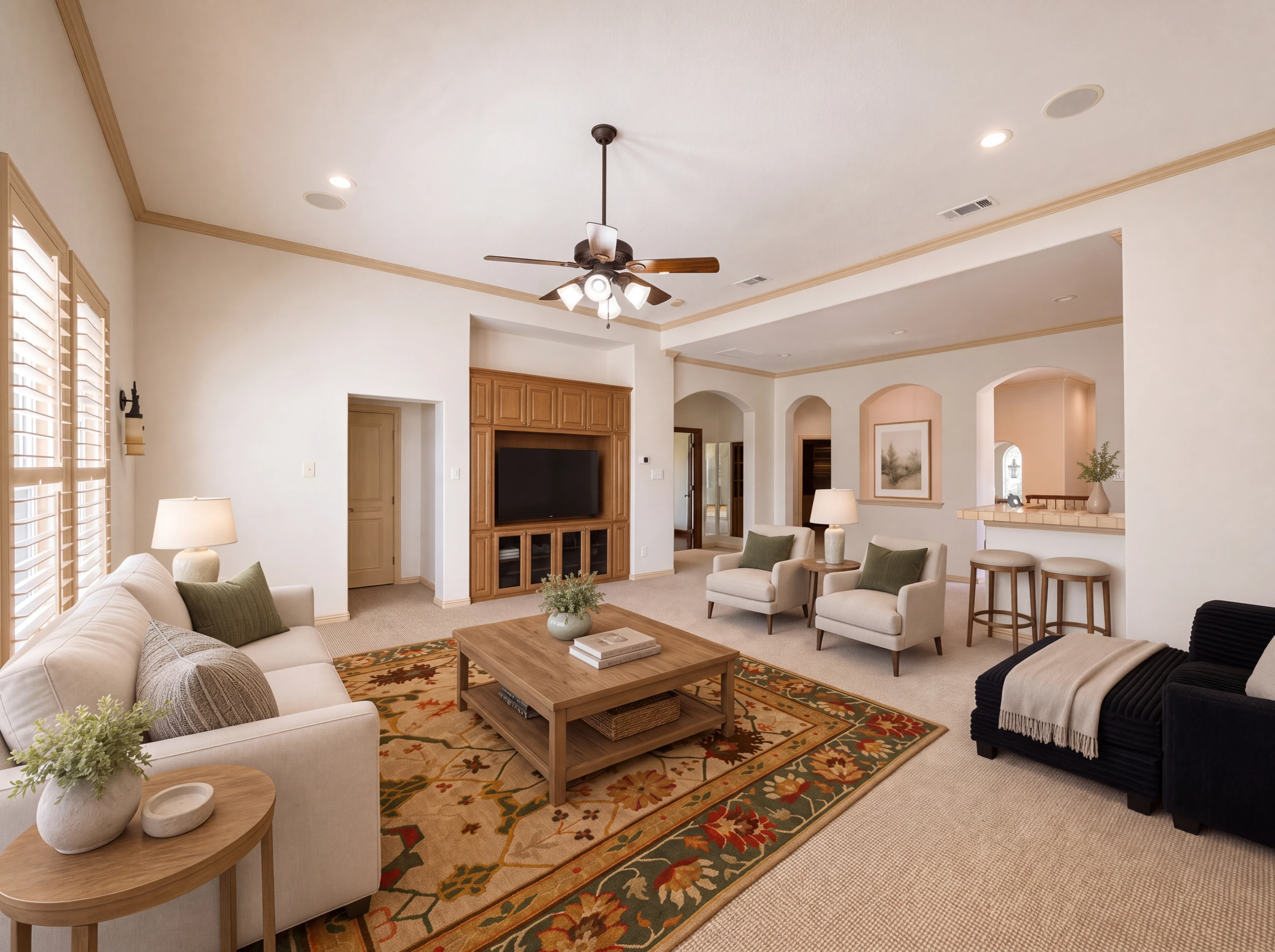Game room toward the windows